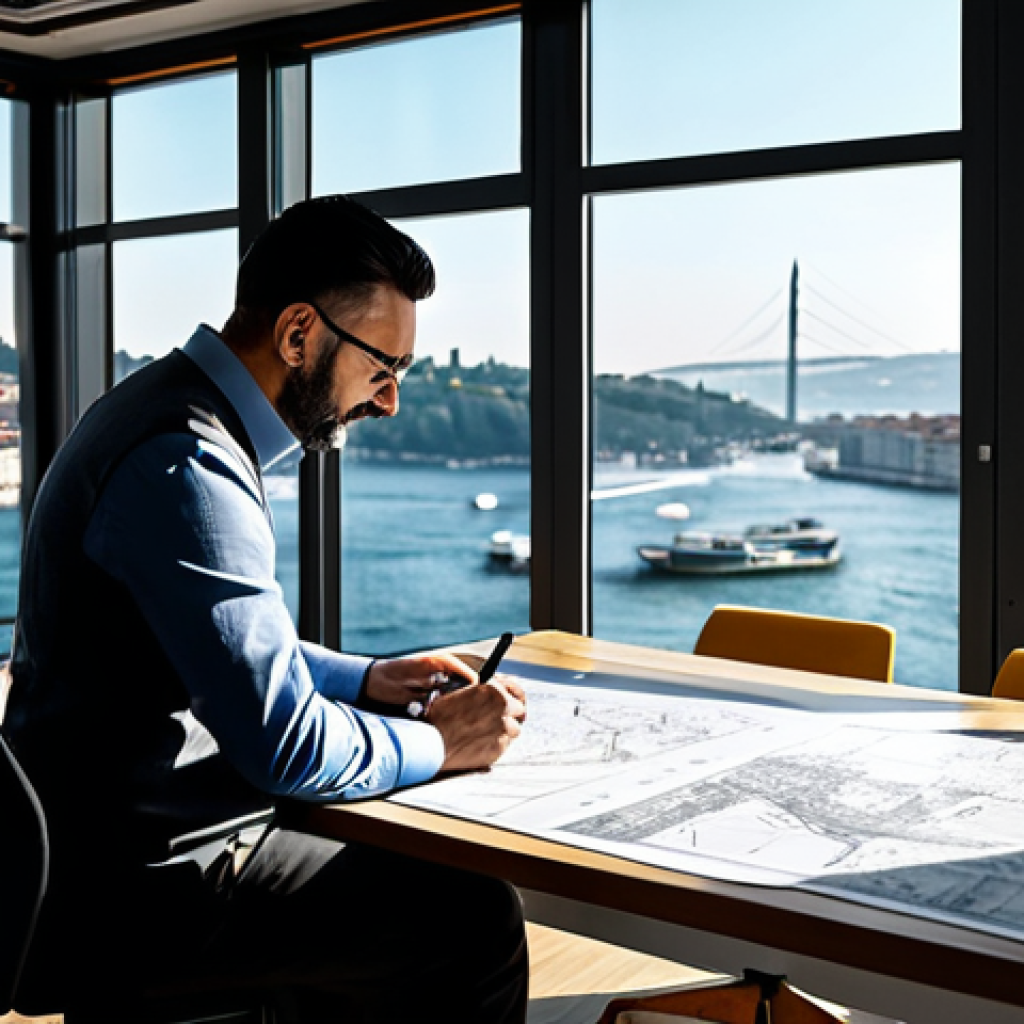 상대방의 경계를 침범하지 않는 법 - **

"A professional architect, fully clothed in a stylish, modern outfit, reviewing blueprints in a ...